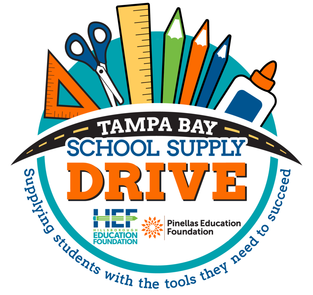 Logotipo de la unidad de suministros escolares de Tampa Bay