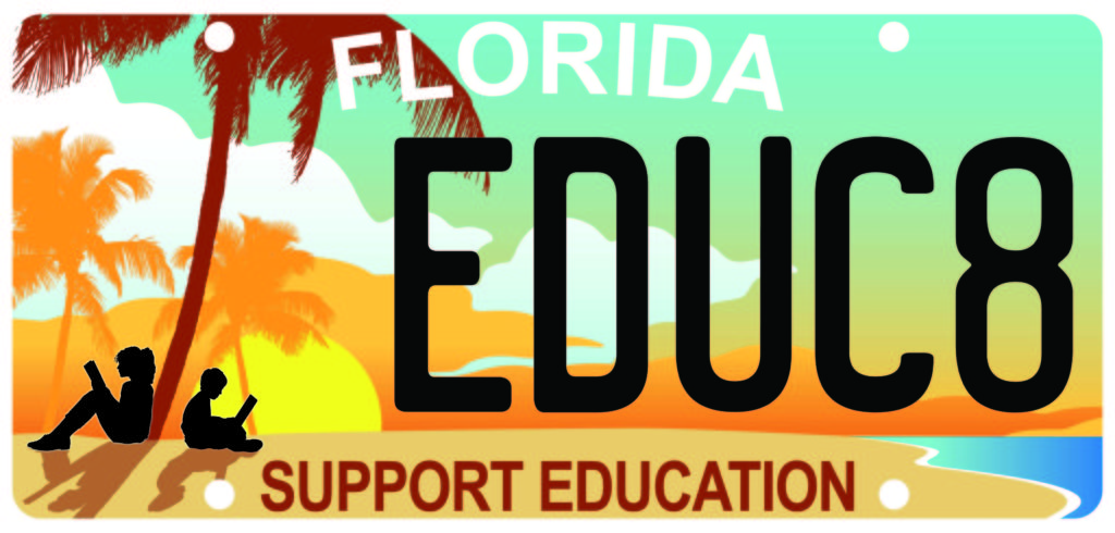 Support Education License Plate