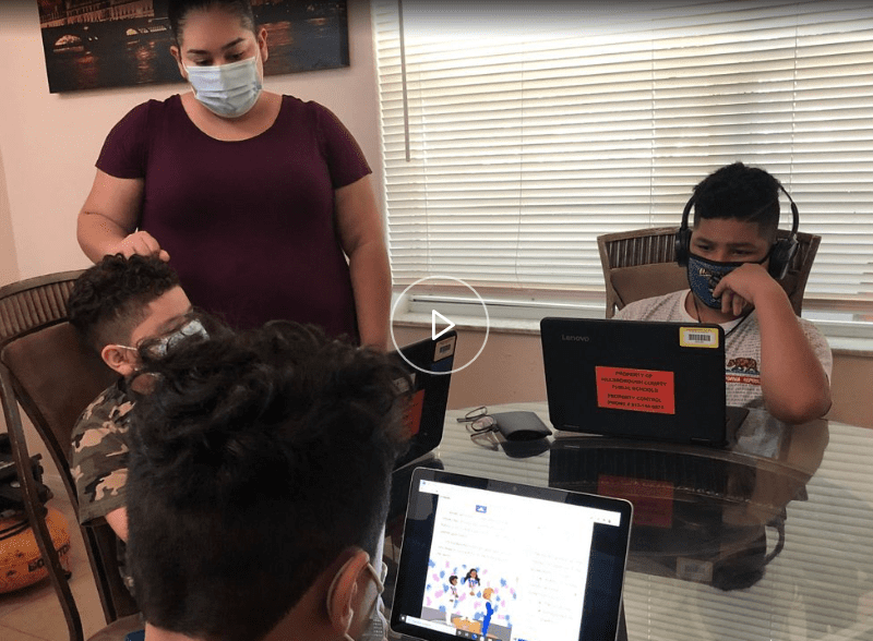 Hillsborough Family Participates in HEF's Tech Connect program